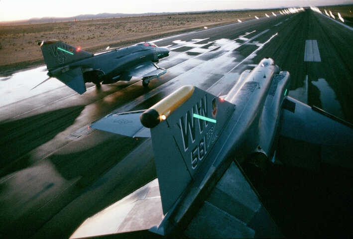 F-4G 32nd TFW takeoff 1988 2ship.jpeg