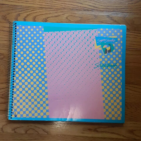 Vintage Mead Super Shades Scrapbook Photo Spiral Bound 1988 36 Sheets of Paper.jpg